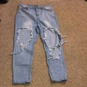 Plus size fashion nova ripped jeans